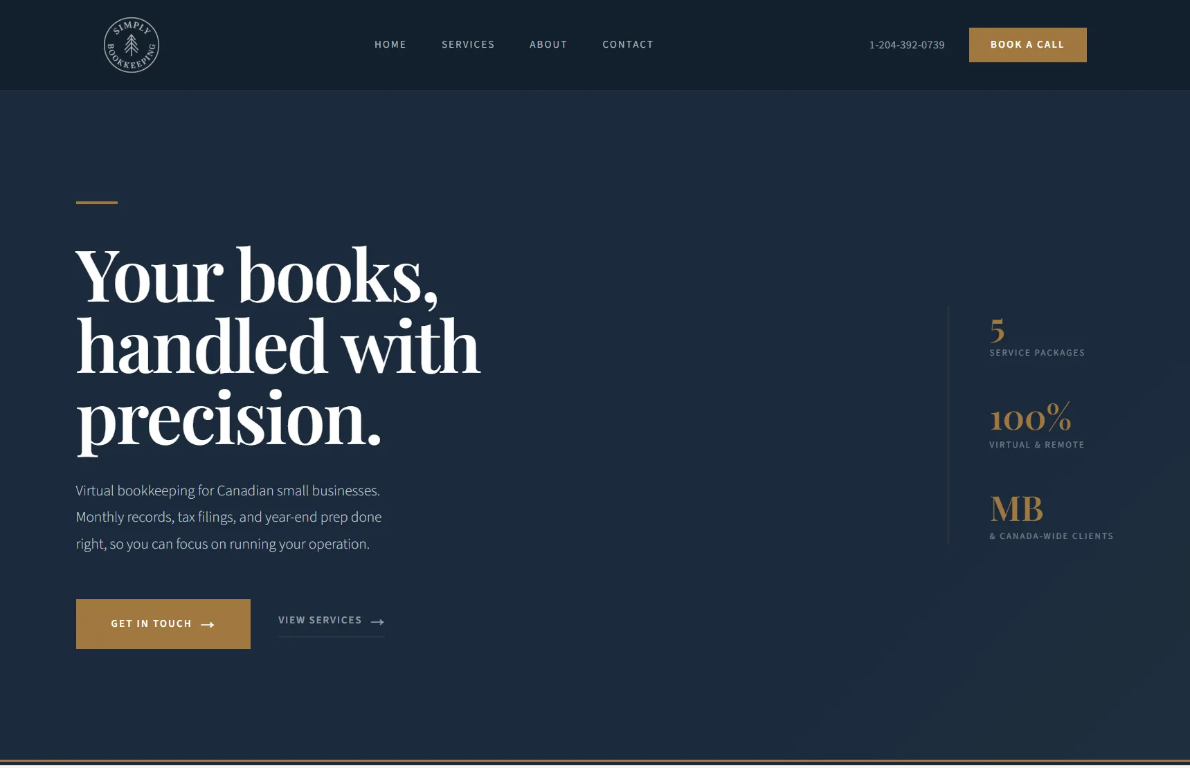 Simply BookKeeping website