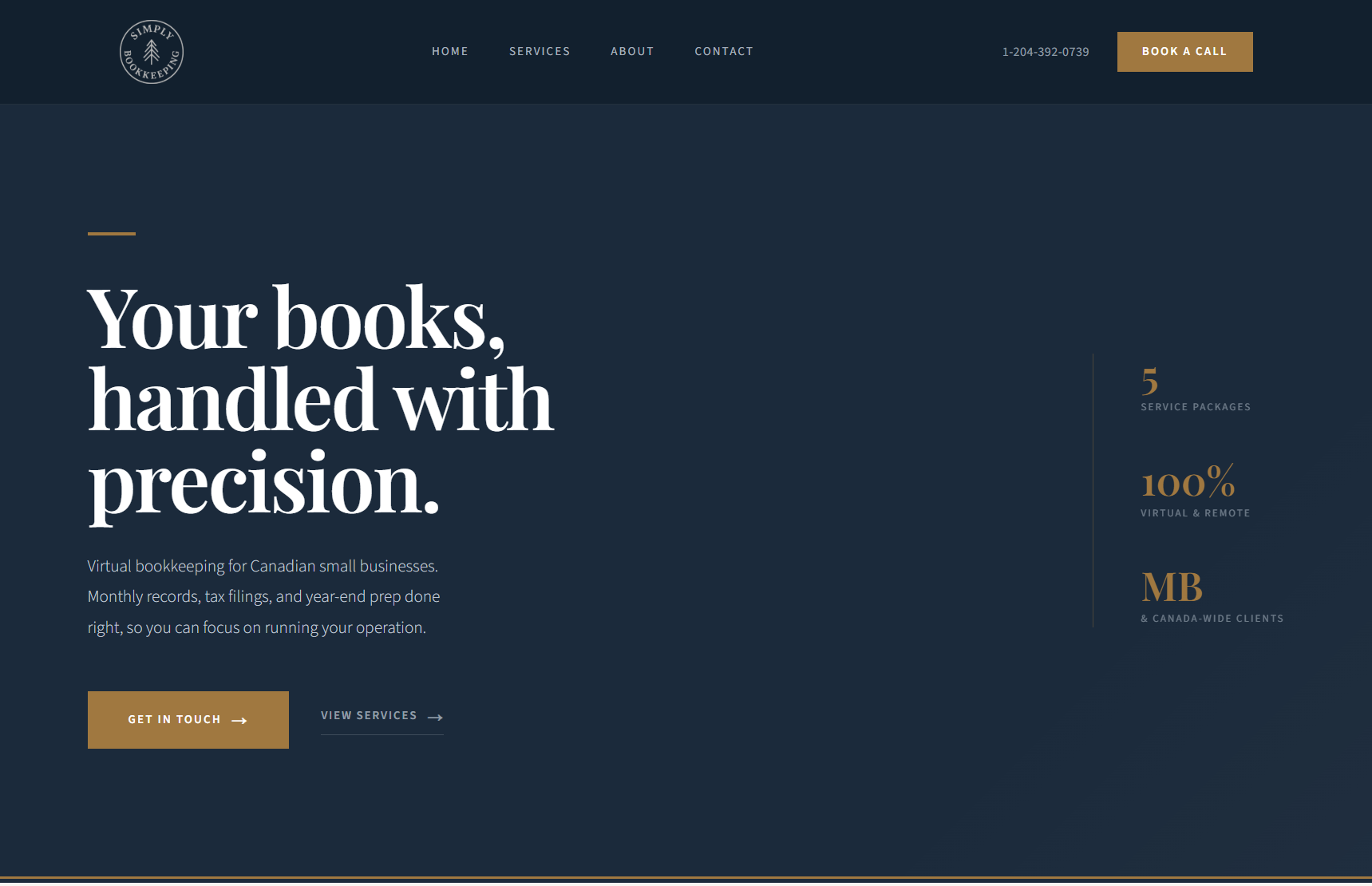 Simply BookKeeping website