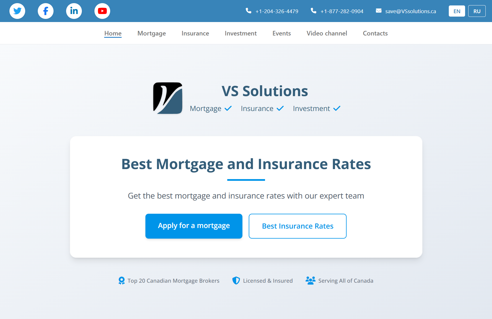 VS Solutions website