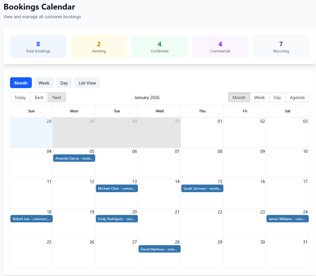 CRM Calendar Demo